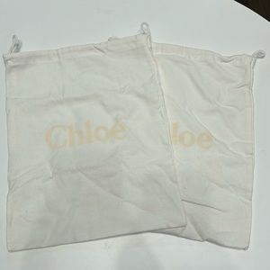 Set of 2 drawstring Chloé dust bags